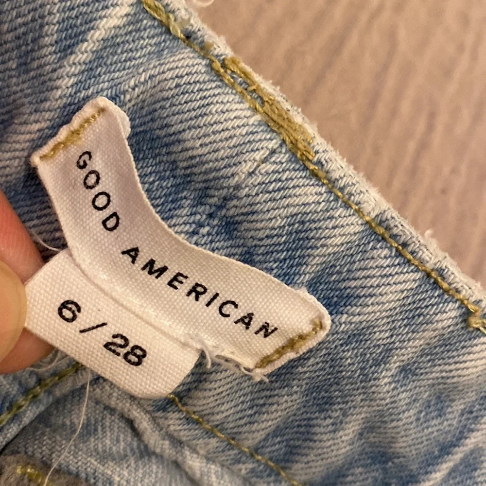Good American Light Blue Jean Shorts. Size 6